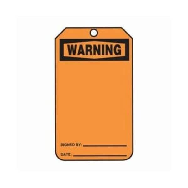 Accuform Safety Tags, WARNING BLANK, 5.75in x 3.25in, PF-Cardstock, 25PK MDT300CTP - main